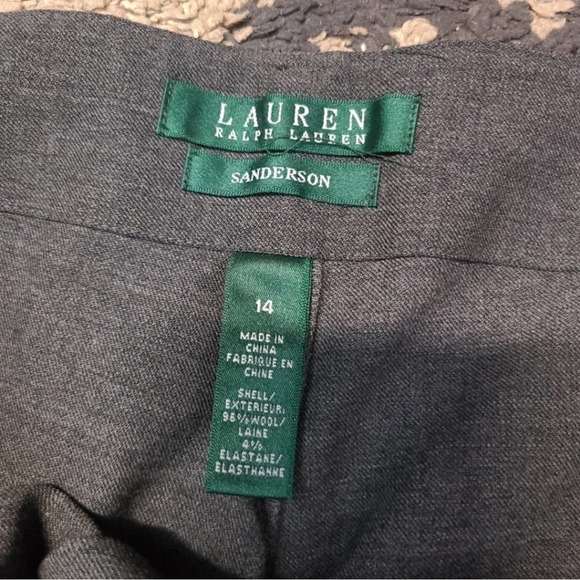 Ralph Lauren Wool "Sanderson" Grey Trousers Pants Slacks - Picture 1 of 5